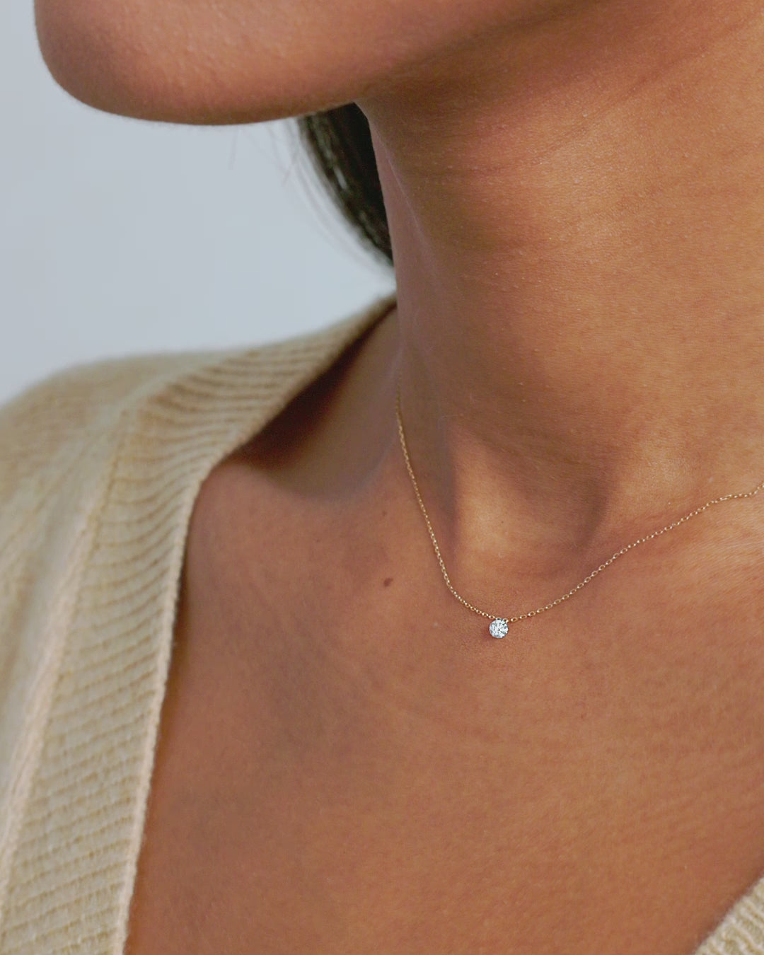 Glitz design 14 karat white gold 1/6 carat diamond solitaire necklace, 18  inches for women - Walmart.com